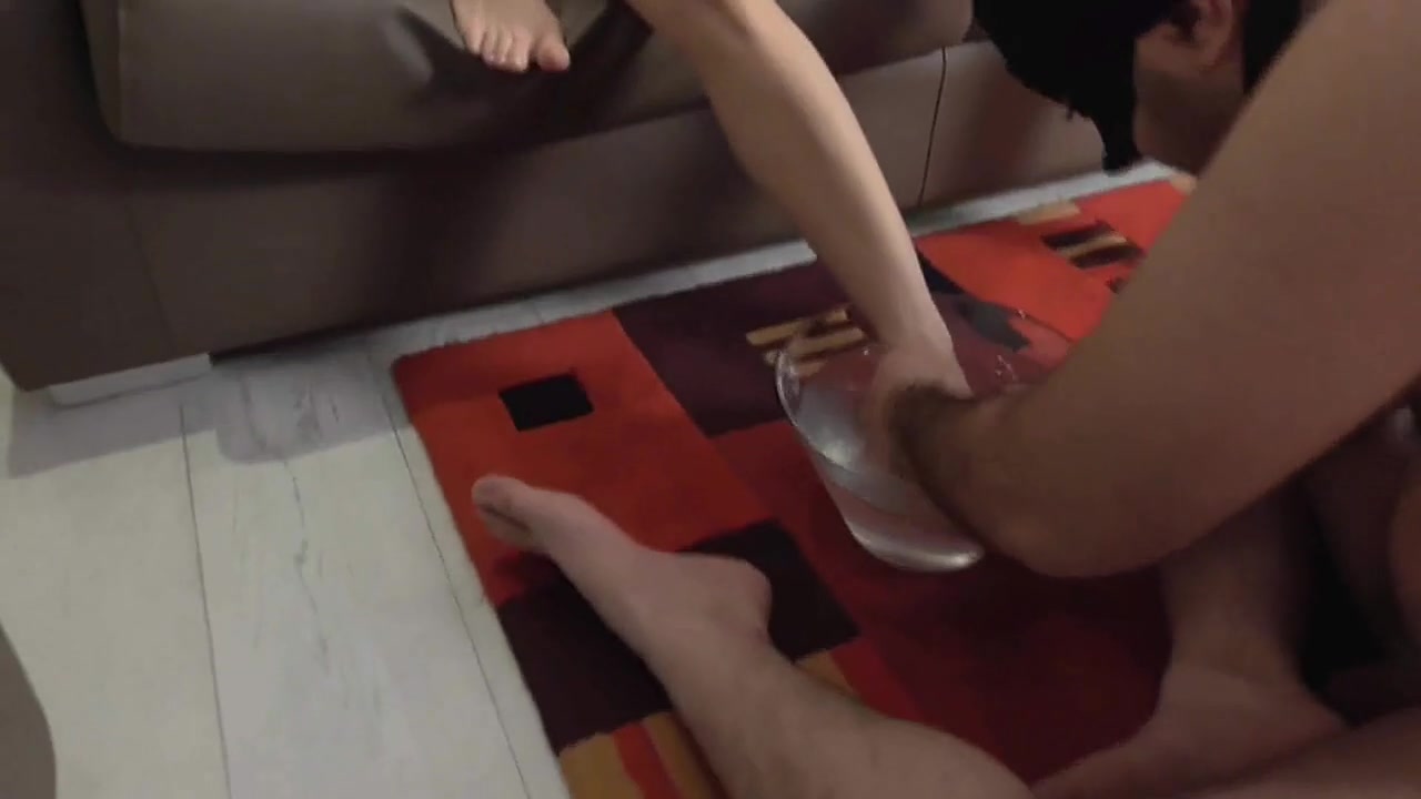 Rubbing and filing their soles into his mouth by Foot Girls