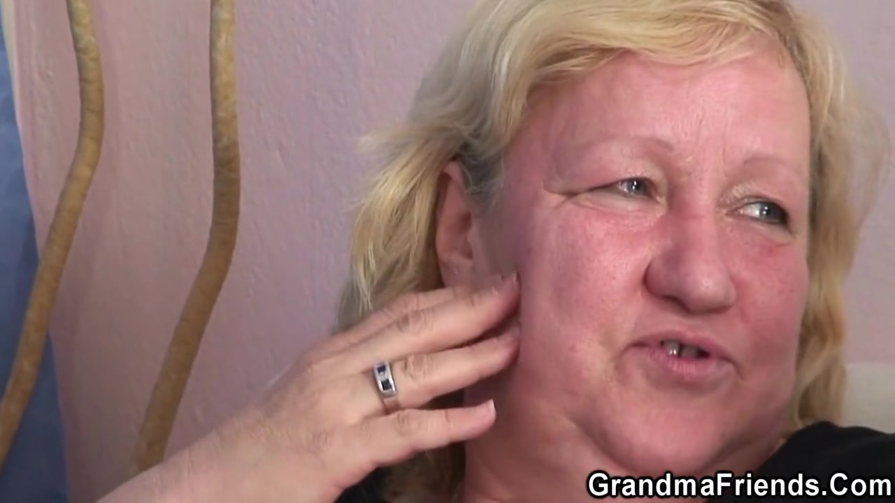 Busty Grandmother Takes It From Both Sides
