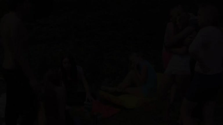 Group sex in the woods with a student 18+