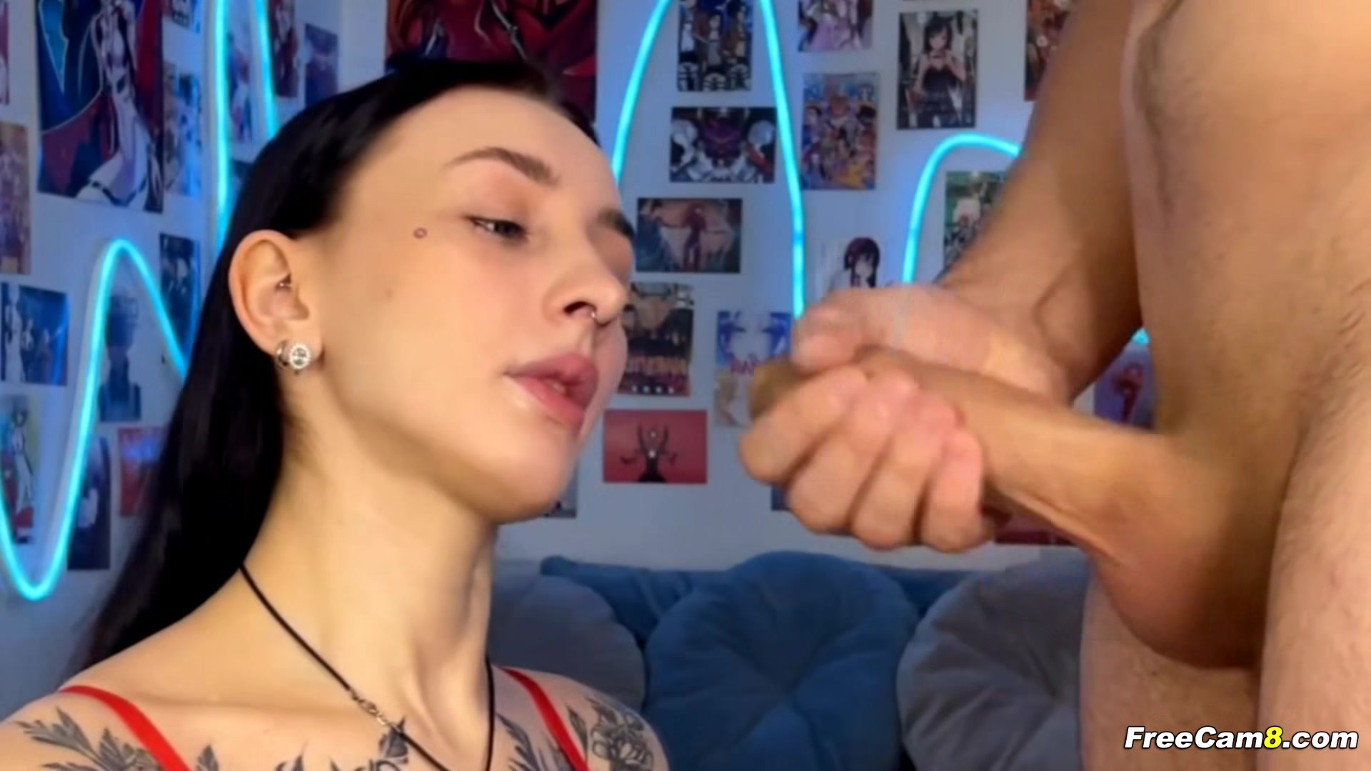 Tattooed Woman Sucks Dick Before Getting Ass Fucked