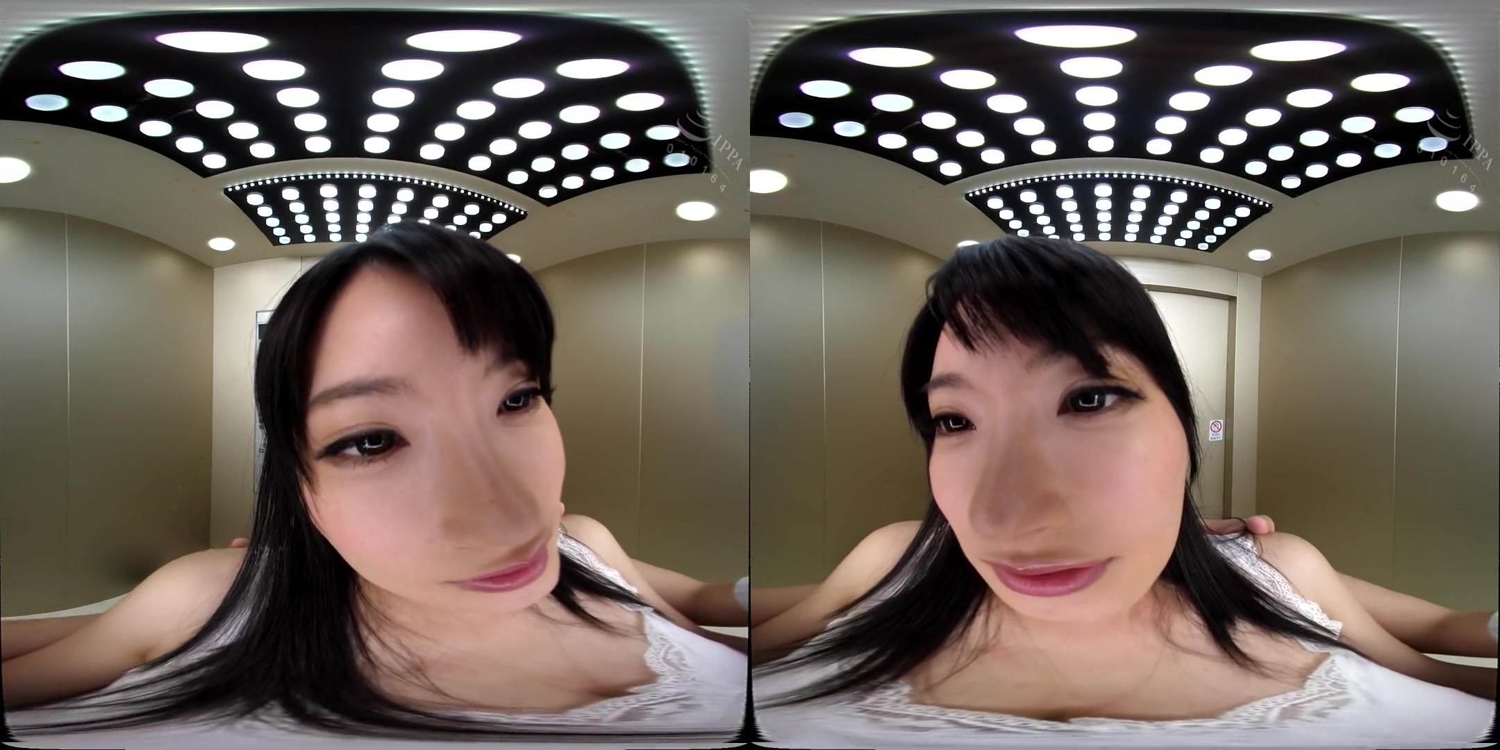 Trapped with a Woman in the Elevator 1 - Asian Public Sex Blowjob