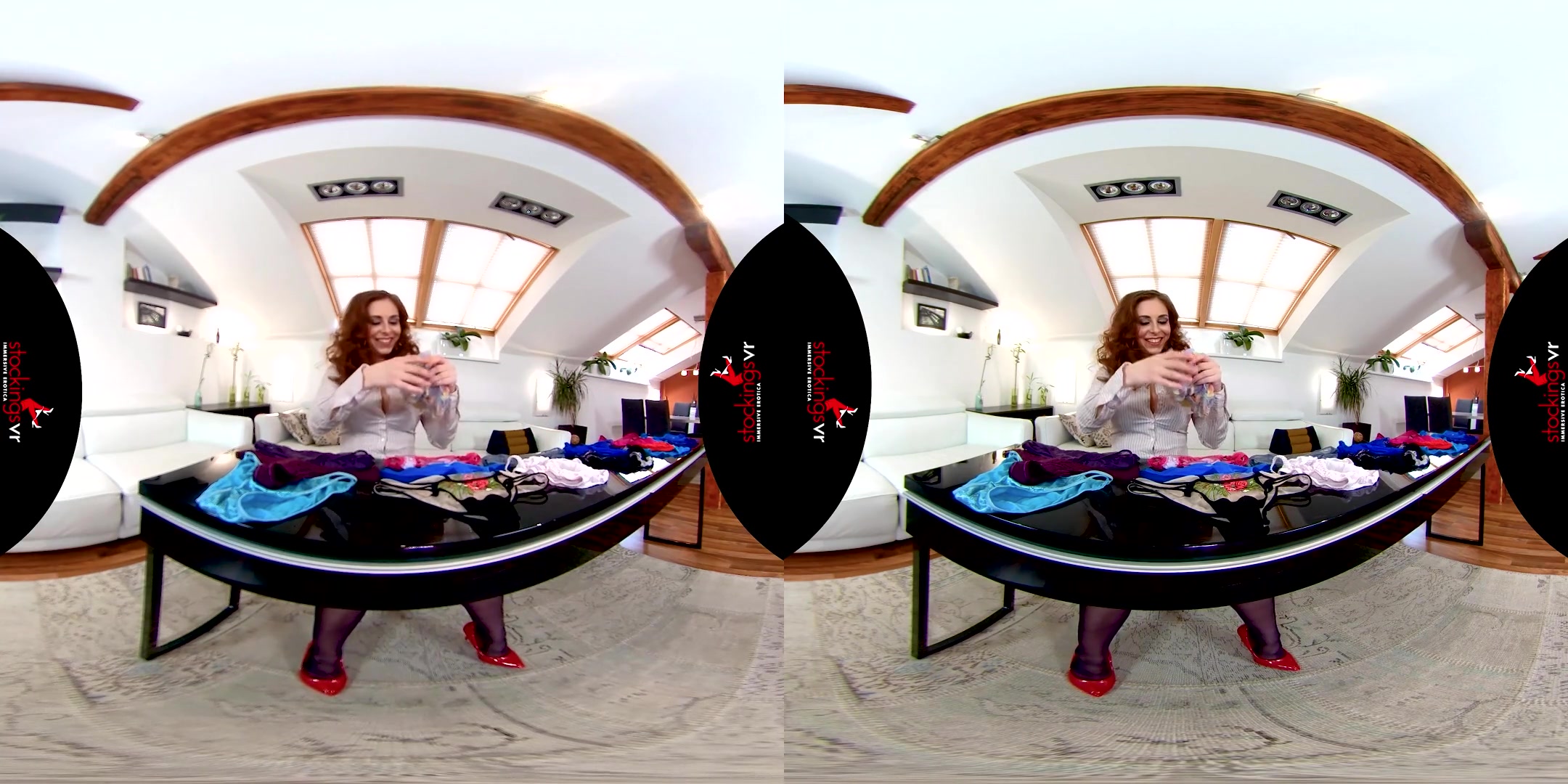 Antonia Sainz & Blanche Bradburry in Panty Model Audition - StockingsVR