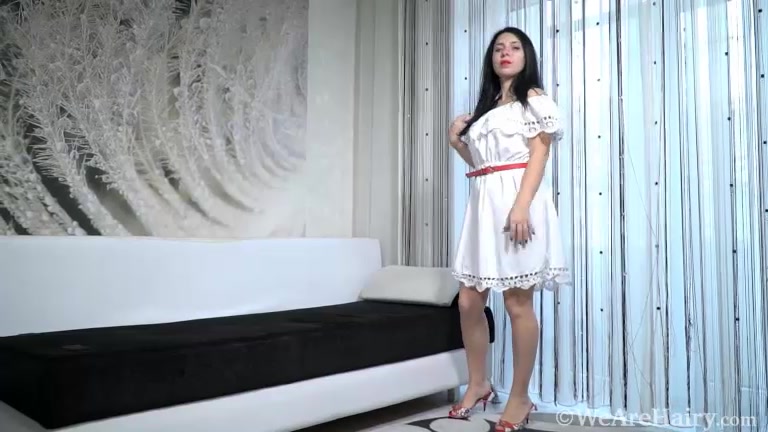 Tanita enjoys naughty fun on he black chair - WeAreHairy