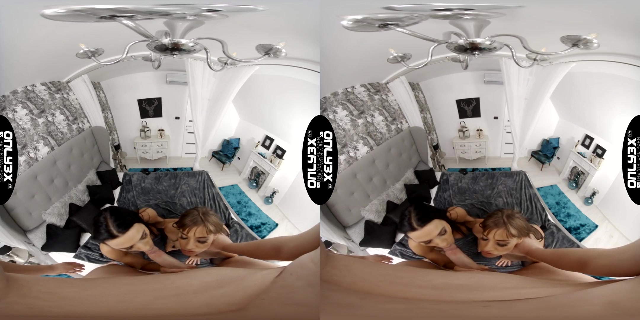 Threesome with Shalina Devine, Silvia Dellai in VR; Immersive MFF Threesome VR