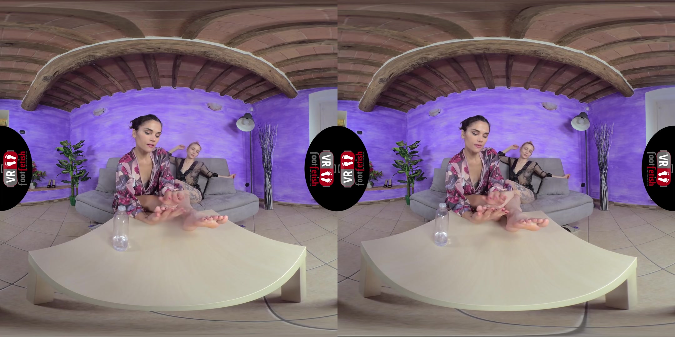 Sexy Chiara And Stella Massage Each Other's Feet With Oil - VRFootFetish