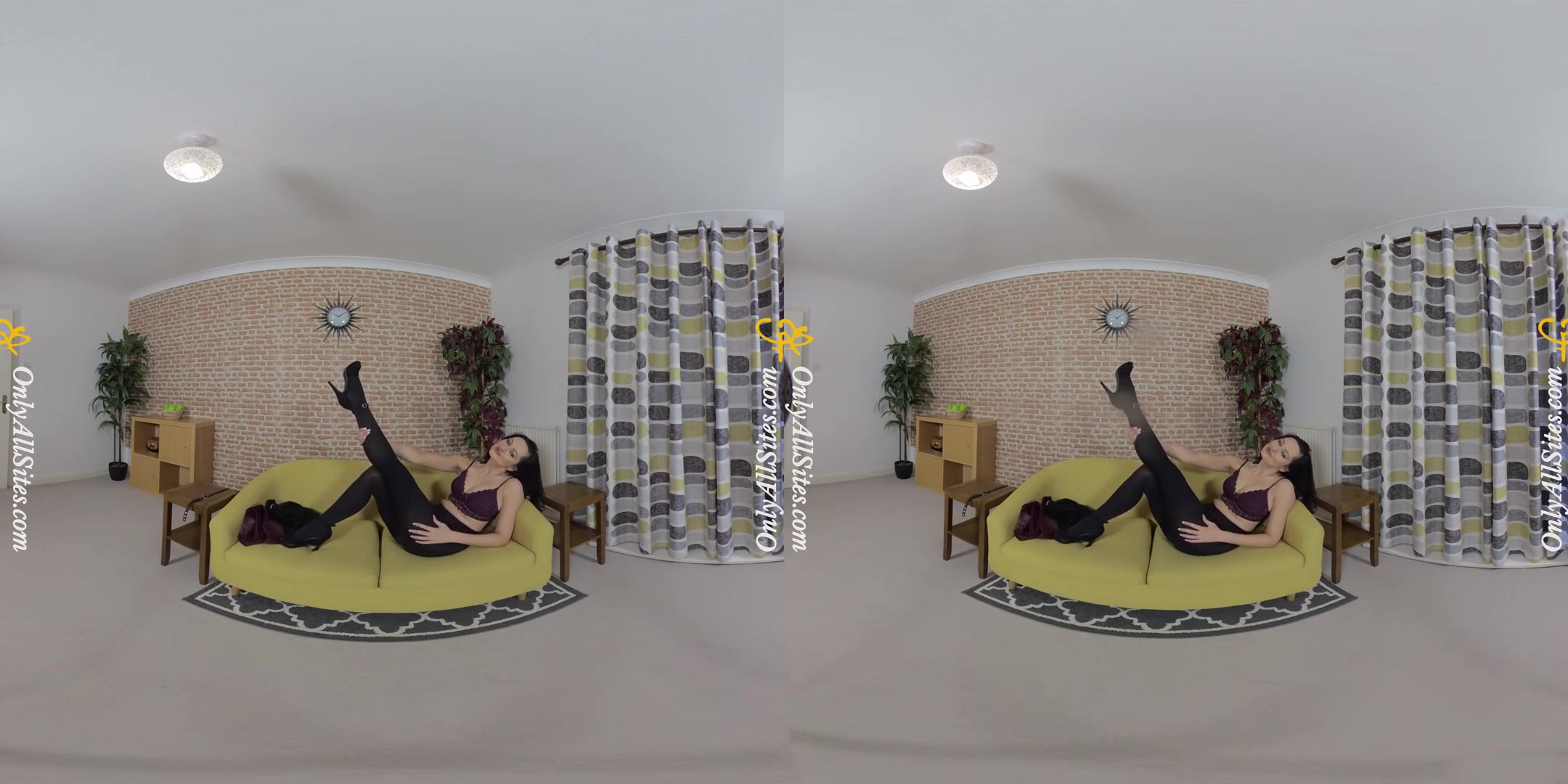 Bonnie - In Pantyhose; Big Tits Babe Striptease