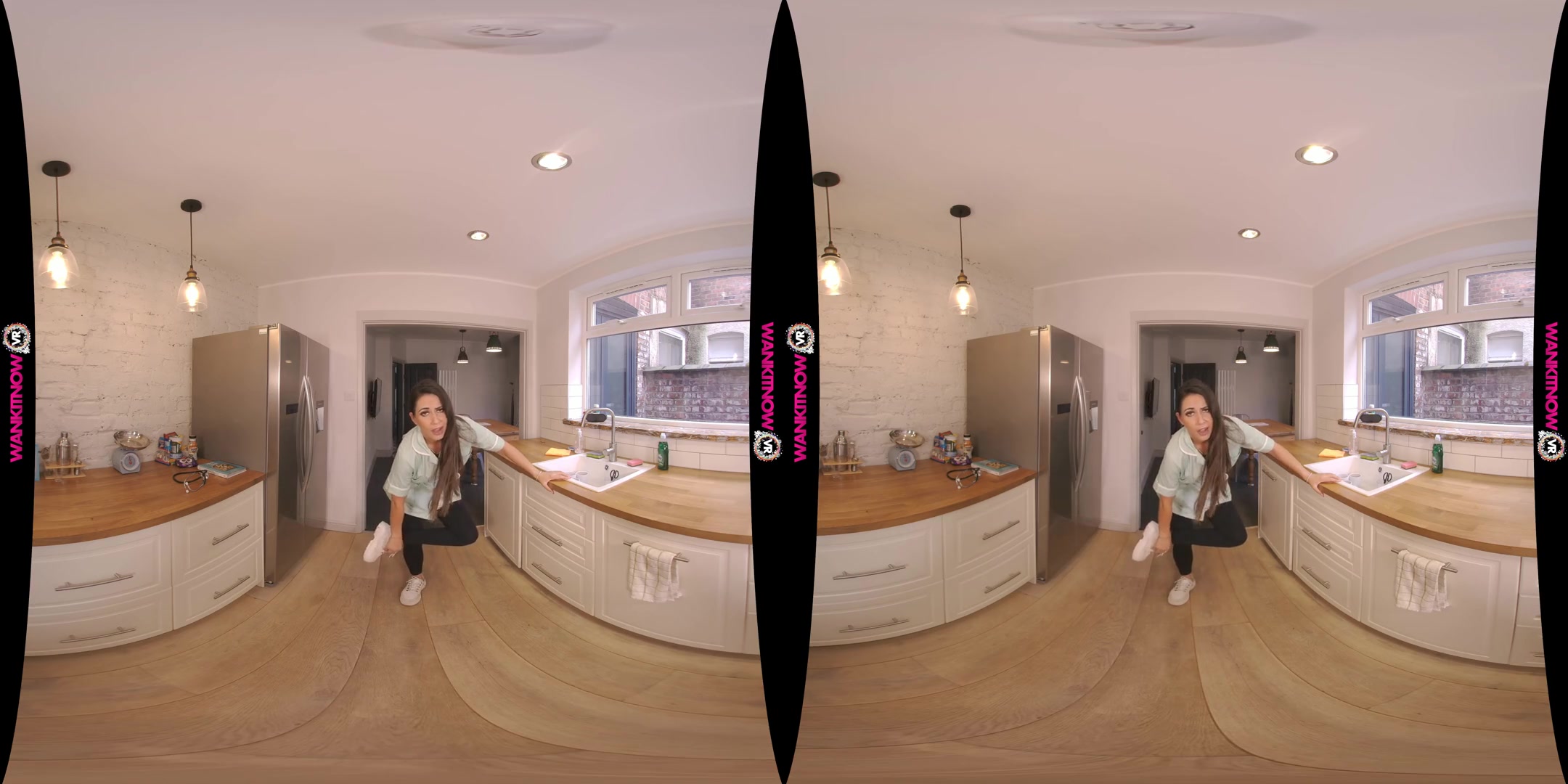 Stress Release - Cute Amateur in the Kitchen Stripping