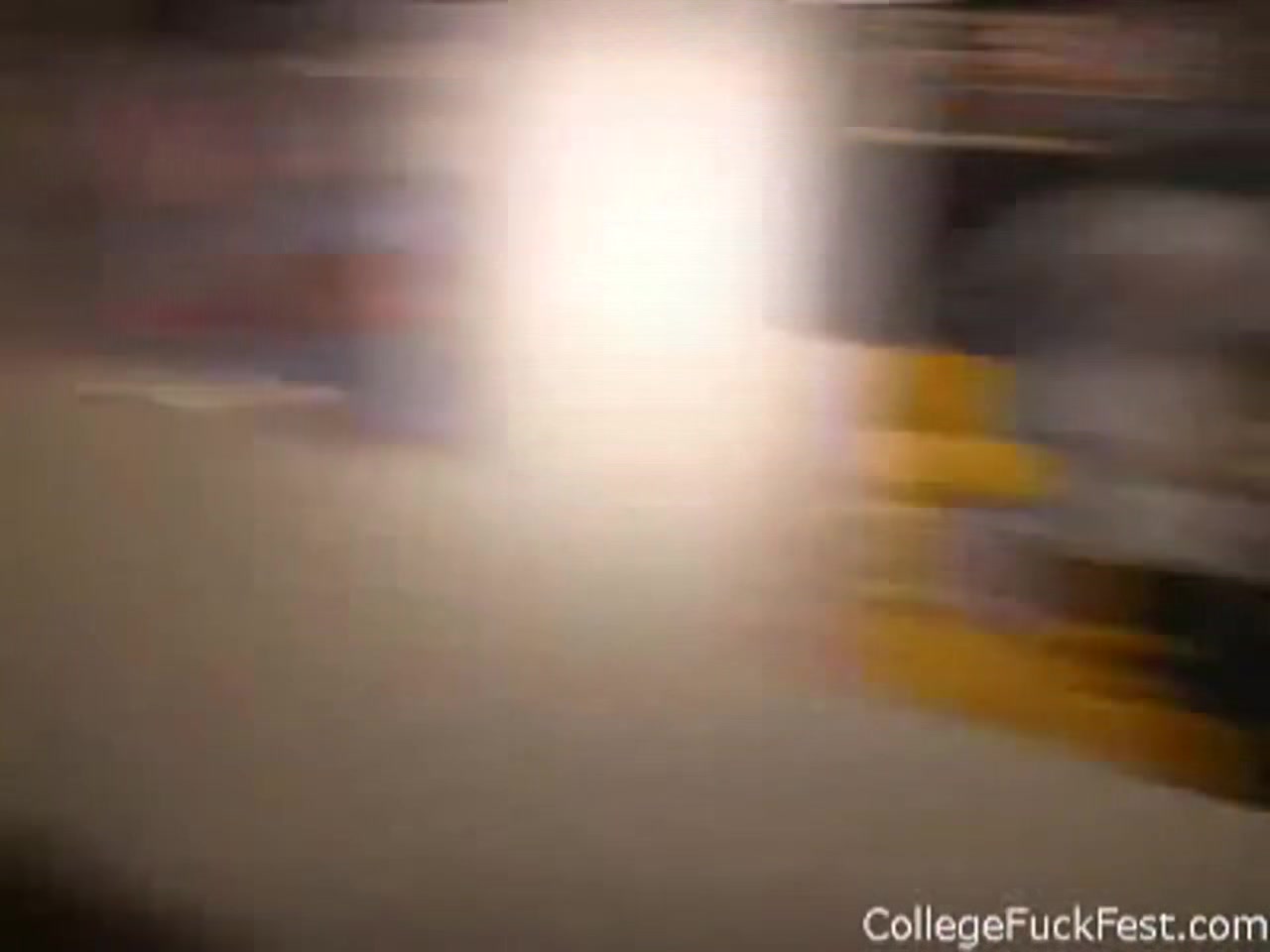 College teen doggystyled so hard she bumps head