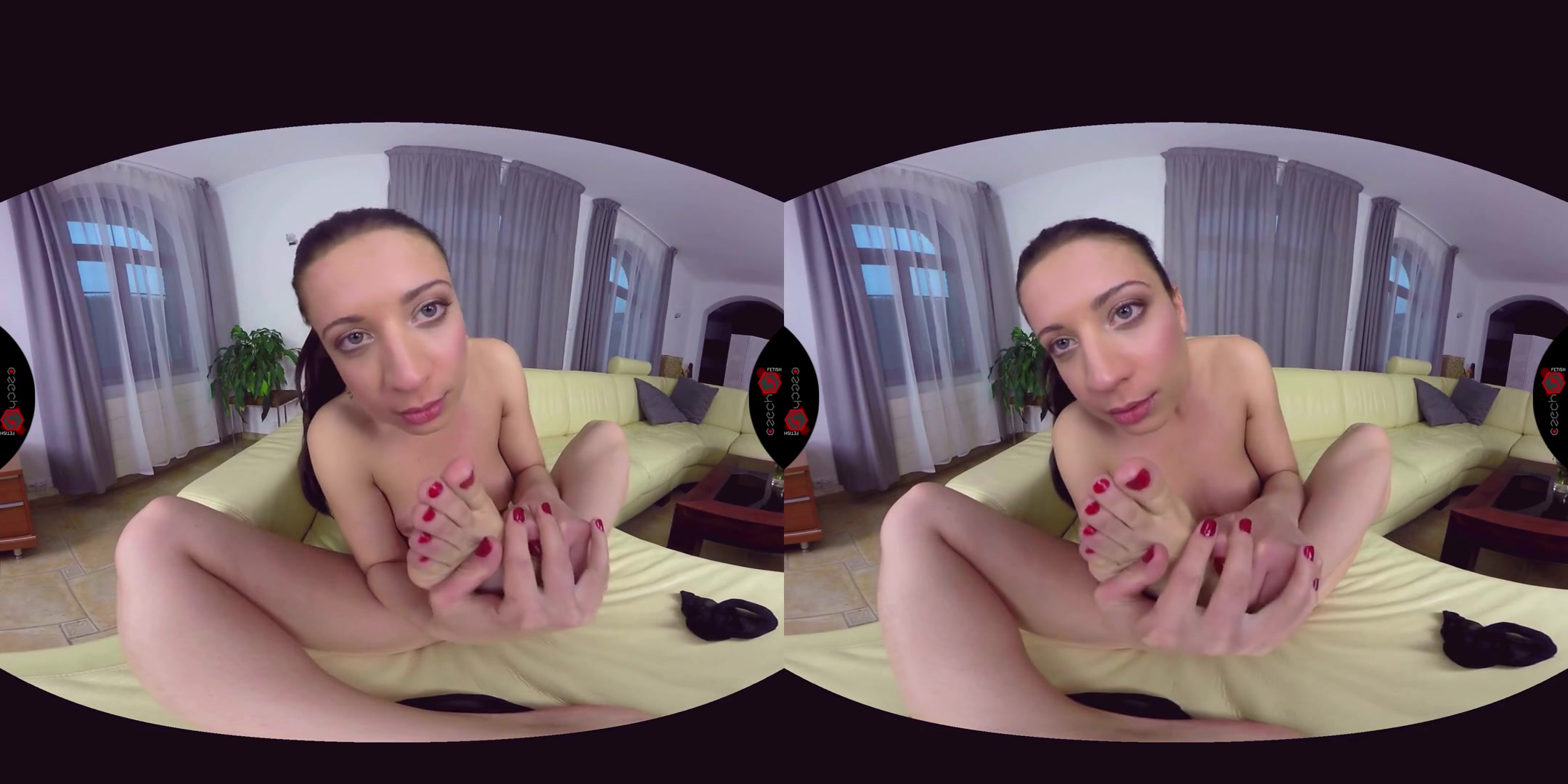Therese Bizarre in Therese Bizarre Pulling Stockings From Juicy Pussy - CzechVRFetish