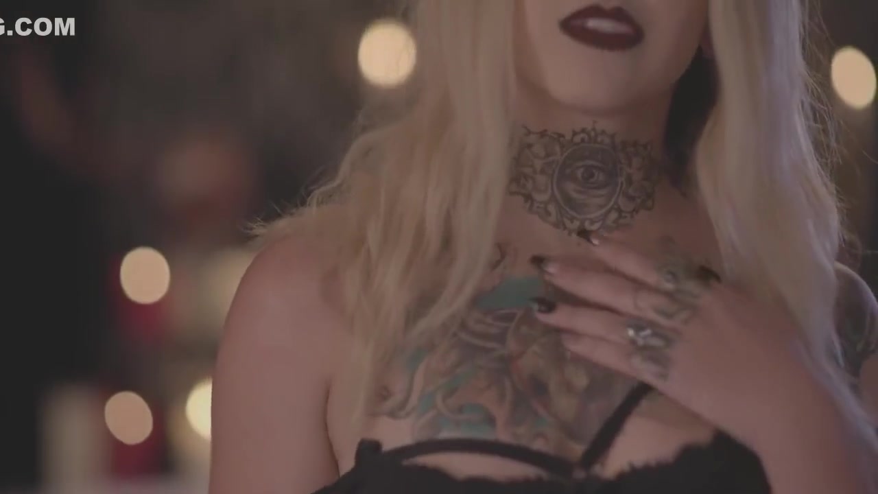 Tattooed Goth Girl Pleasures Herself & Talks Dirty