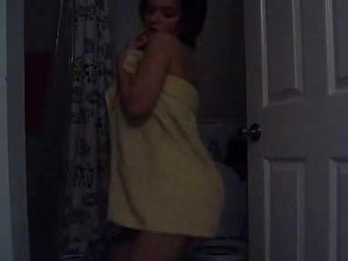Short-haired brunette dancing and teasing you