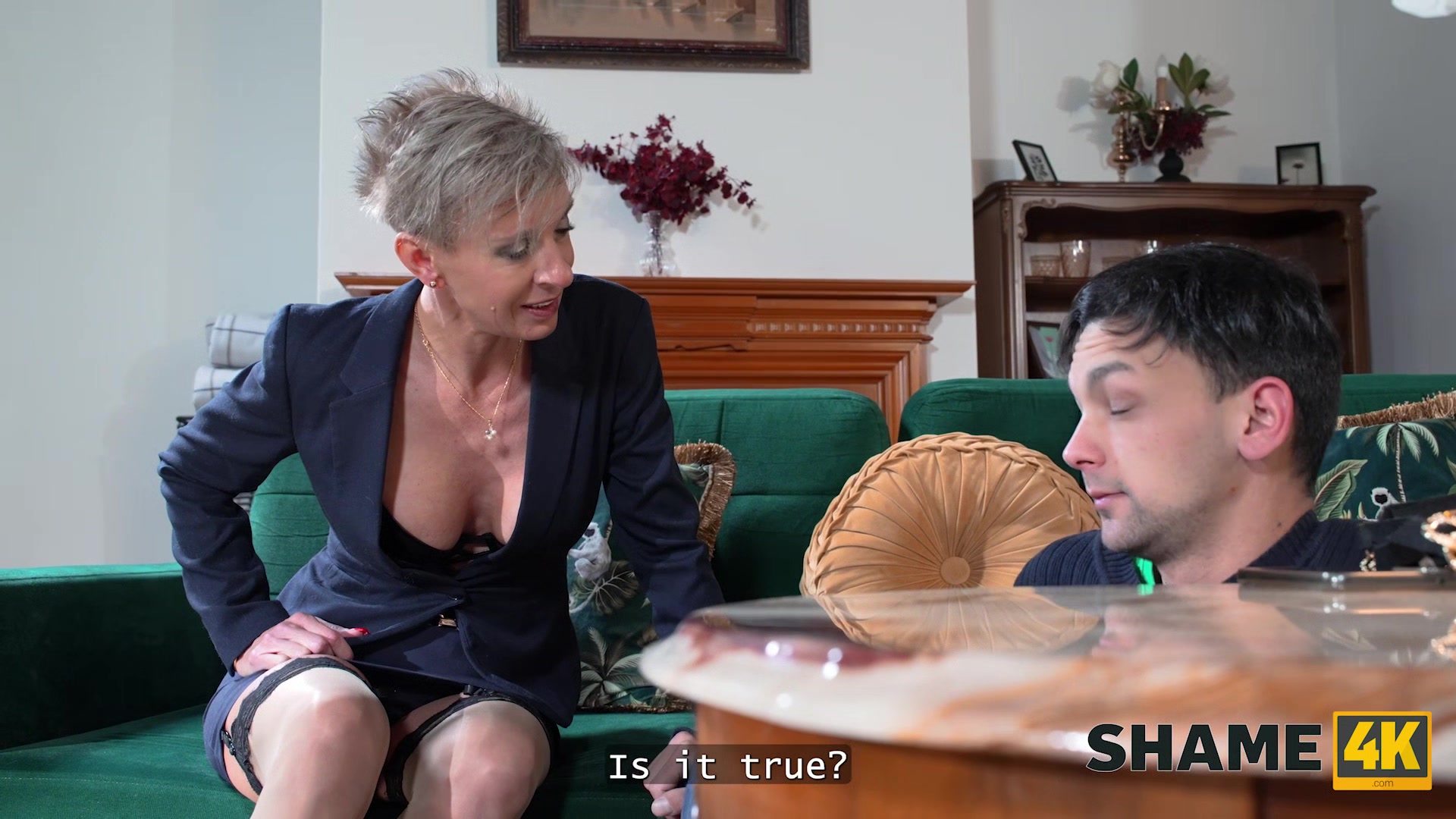 SHAME4K. Curious Young Cock Receives a Lesson from his Mommy’s Matriarch friend