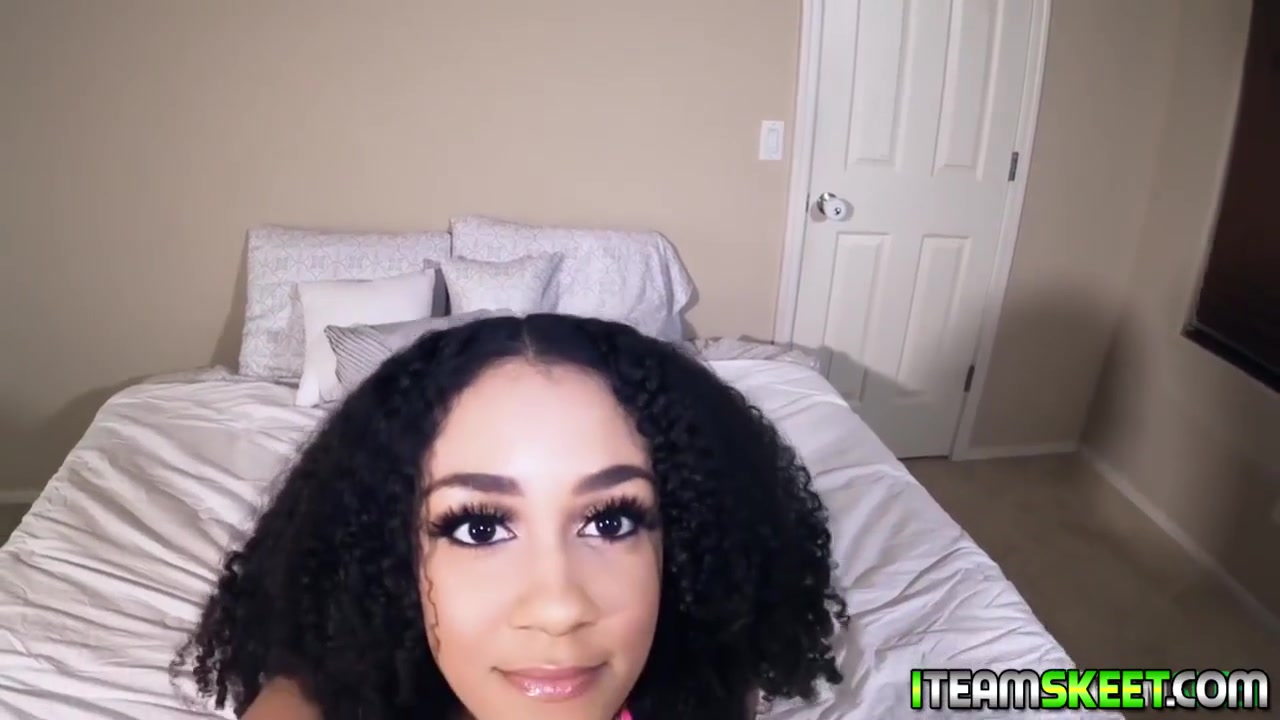 Ebony Babe Loves Big Dick Fucking Her Sweet Little Mout