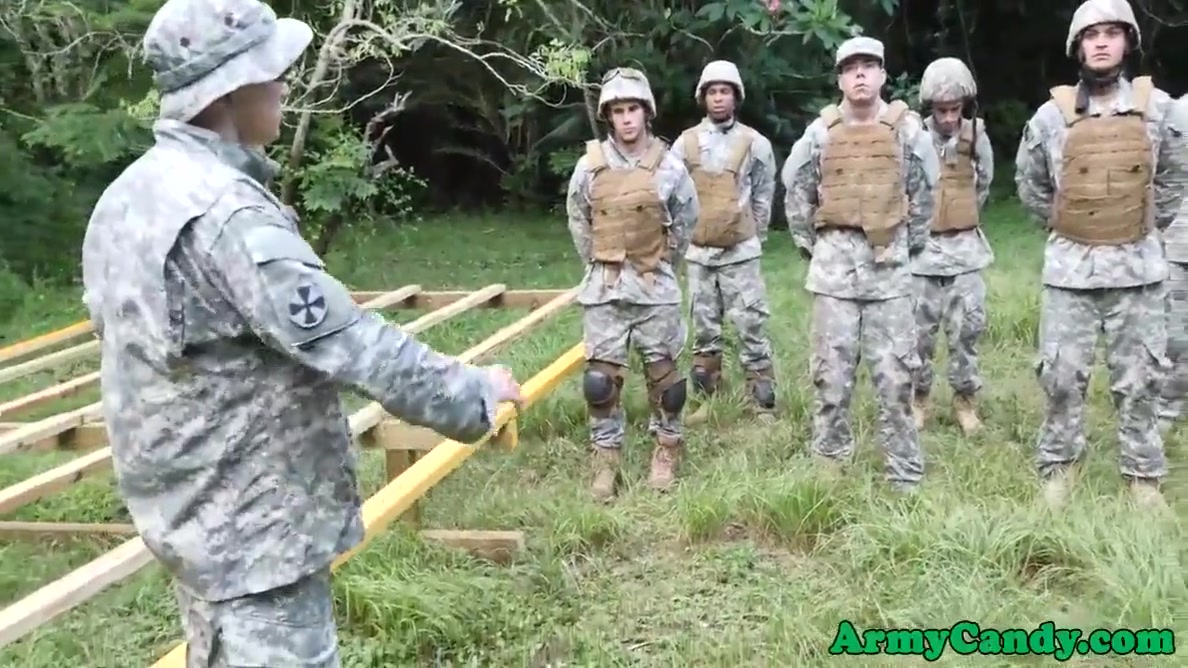 Dark Soldier Analfucked While Stroking Off Scene 2