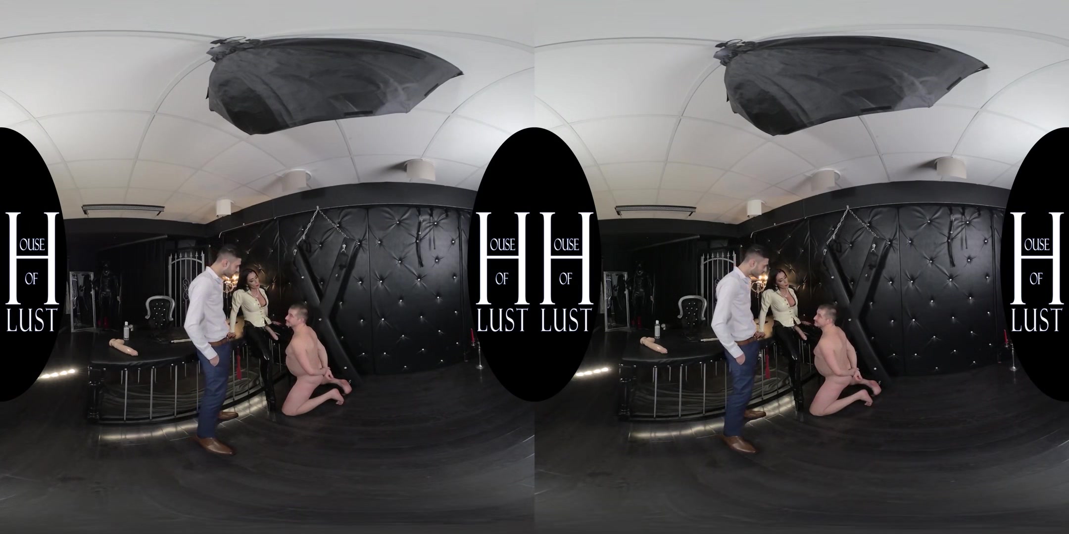 Mistress Kennya & Master Vale - Strapping & Fucking The Servant; MMF BDSM Bisexual