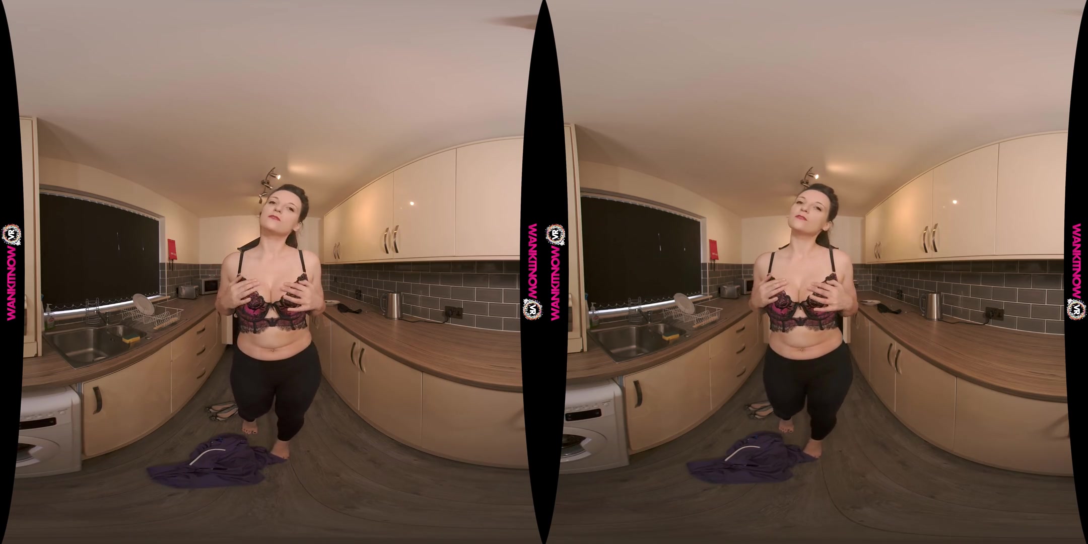 Extra Treatment - Big Tits British MILF Solo in the Kitchen