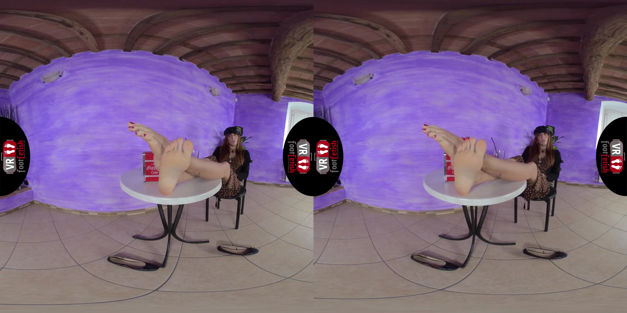Irresistible Aradia Teases You With Her Painted-Toenail Feet - Foot Fetish Virtual Reality Solo Video