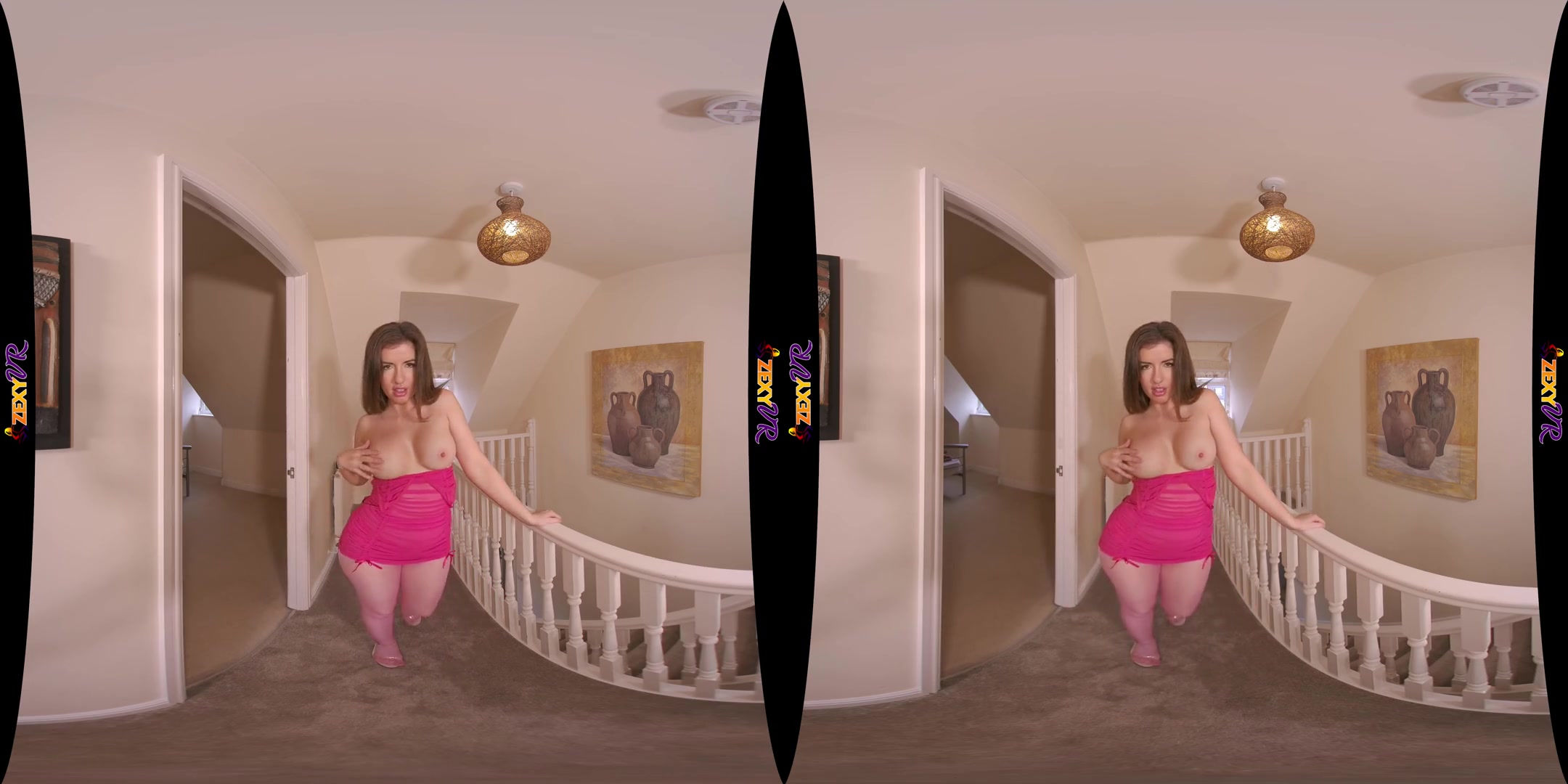 Follow Me - Big Tits Amateur in Red Lingerie Stripping