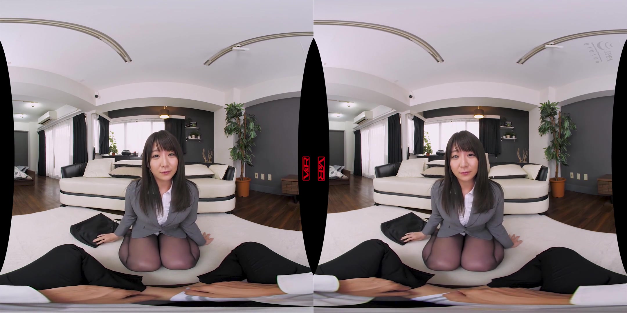 Your Gentle Teacher in Black Pantyhose Teaches you to Masturbate; Busty and Sexy JAV Idol in Nylon Stockings