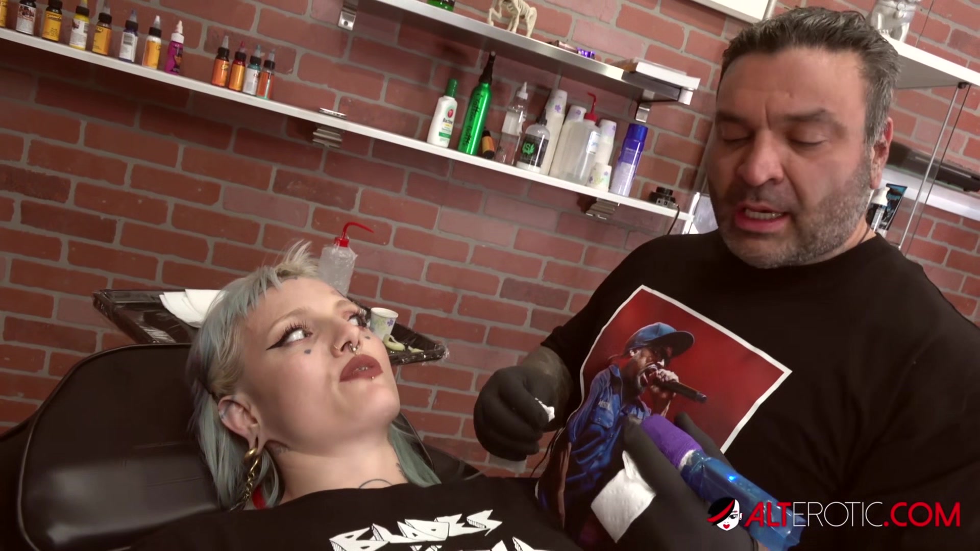River Dawn Ink gets some new ink then gets fucked
