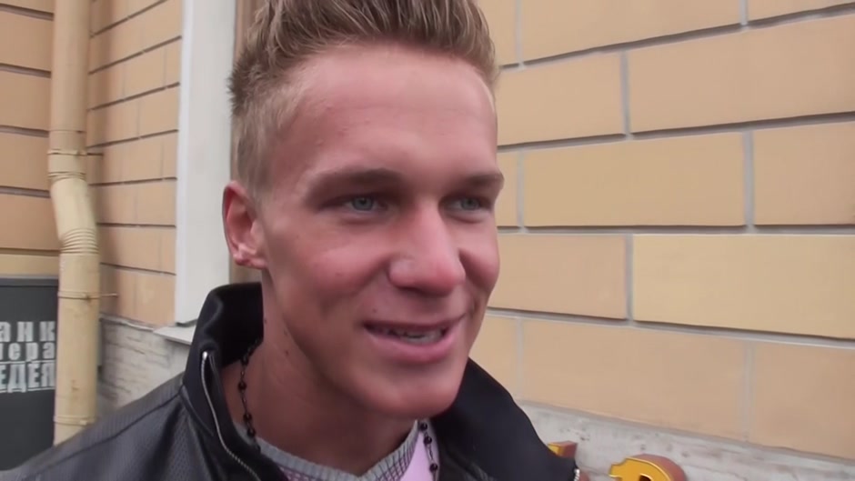 Hot blonde owned by 2 guys in cafe