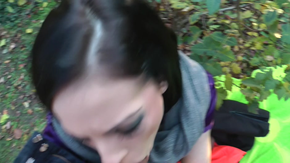 Slut gets fucked in a public park really hard