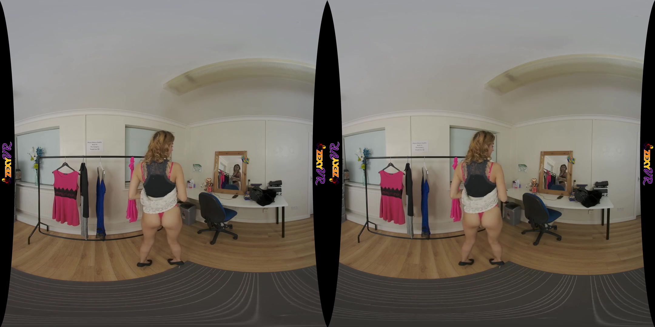 Ready To Tease - Tattooed Babe Solo Striptease in the Dressing Room