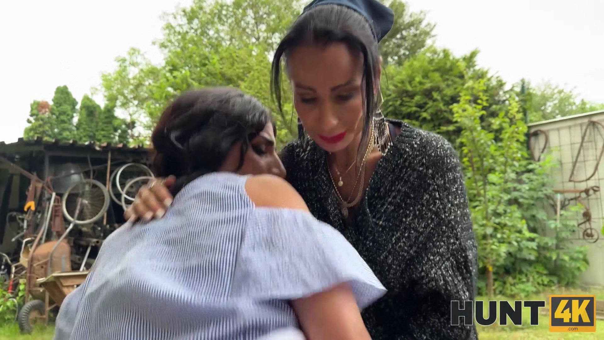 HUNT4K. Hunter loved the outdoor sex with a hot brunette chick