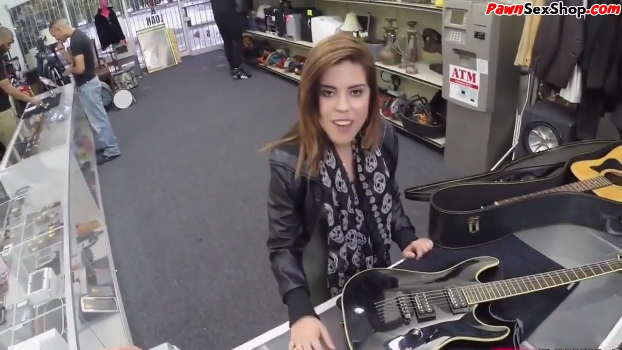 Guitar Customer Fucked And Facialized In Pawnshop Office