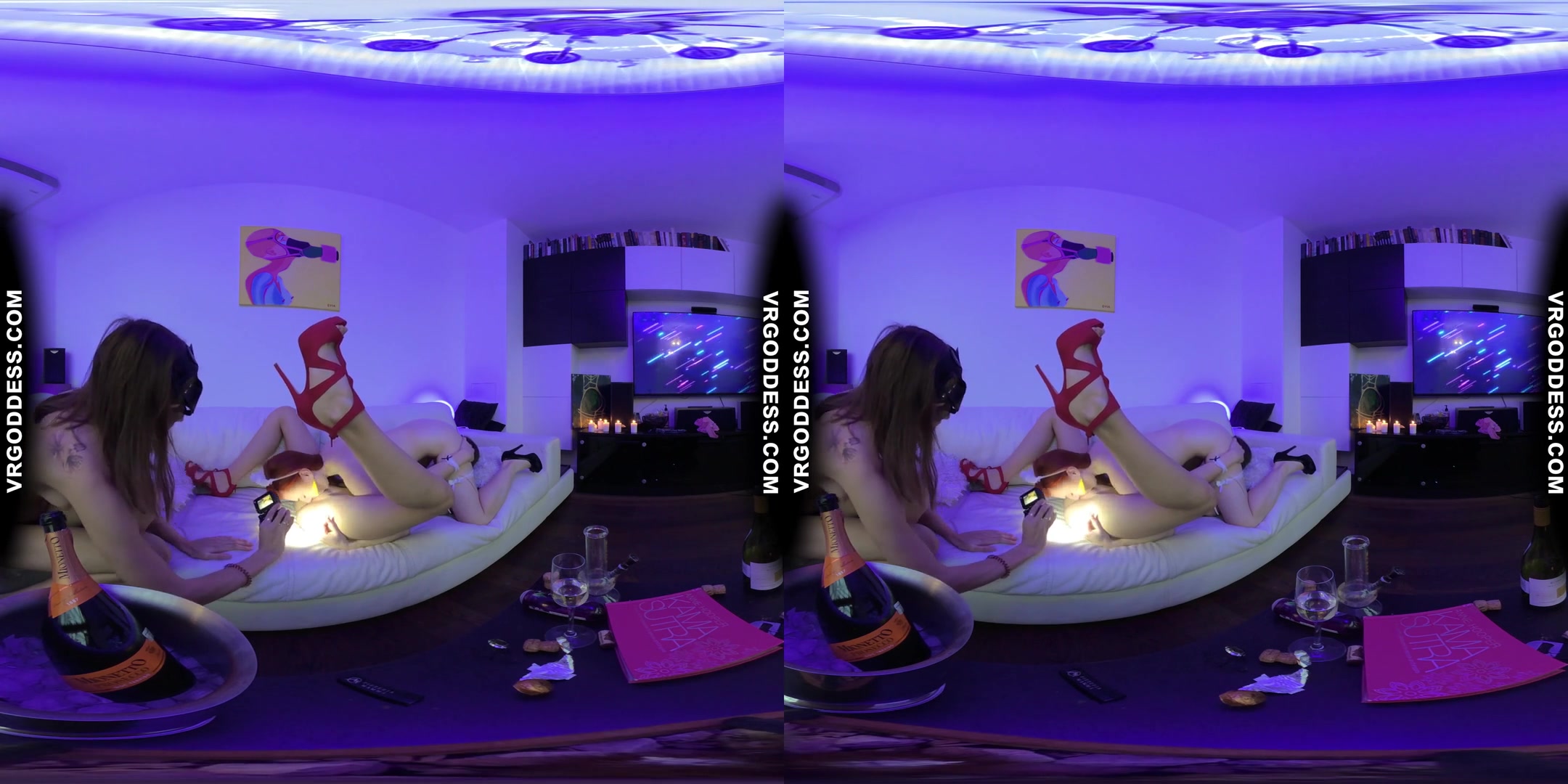 Late Night Girl Party Champagne Lesbian Threeway 3some Pussy Licking Top Models