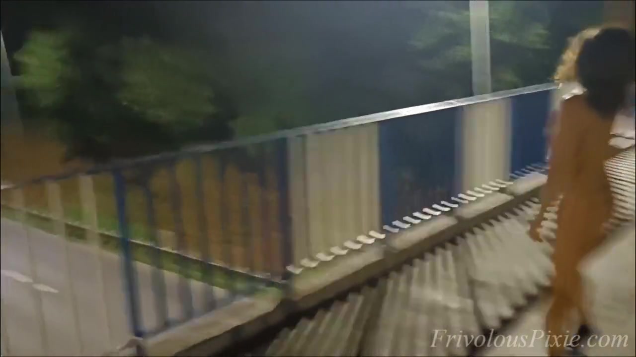 Crazy Milf Totally Naked Over The Highway. She Was Pissed On Her Clothes