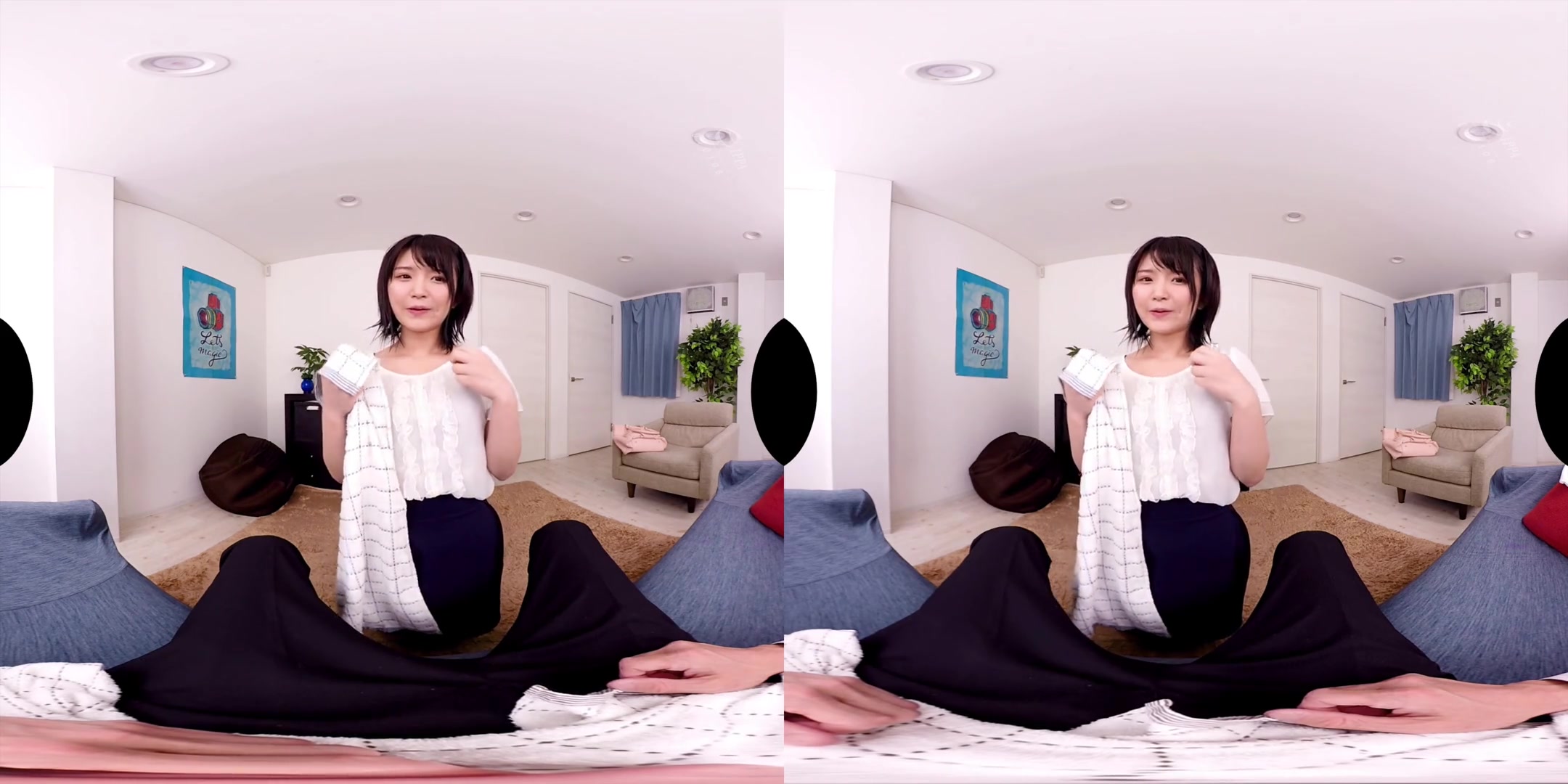 The New OL Missed the Last Train and is Alone in Your House; Busty Japanese Office Lady Stays the Night
