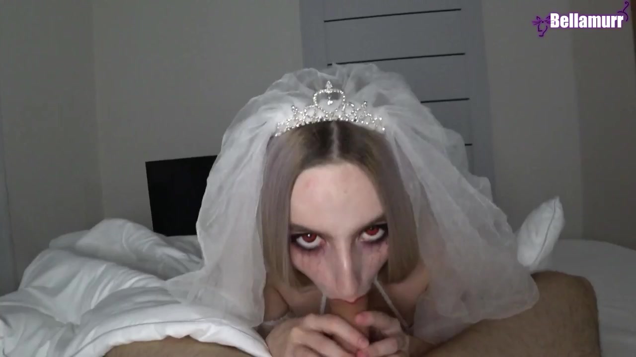 Busty vampire sexy bride suck the big dick and fucked by dick
