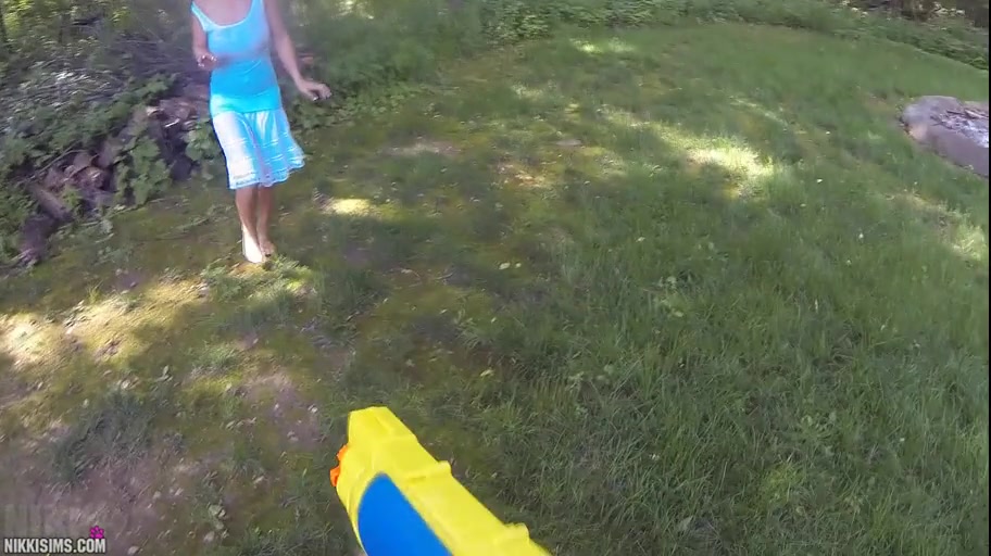 Nikki Attacked By Squirtgun