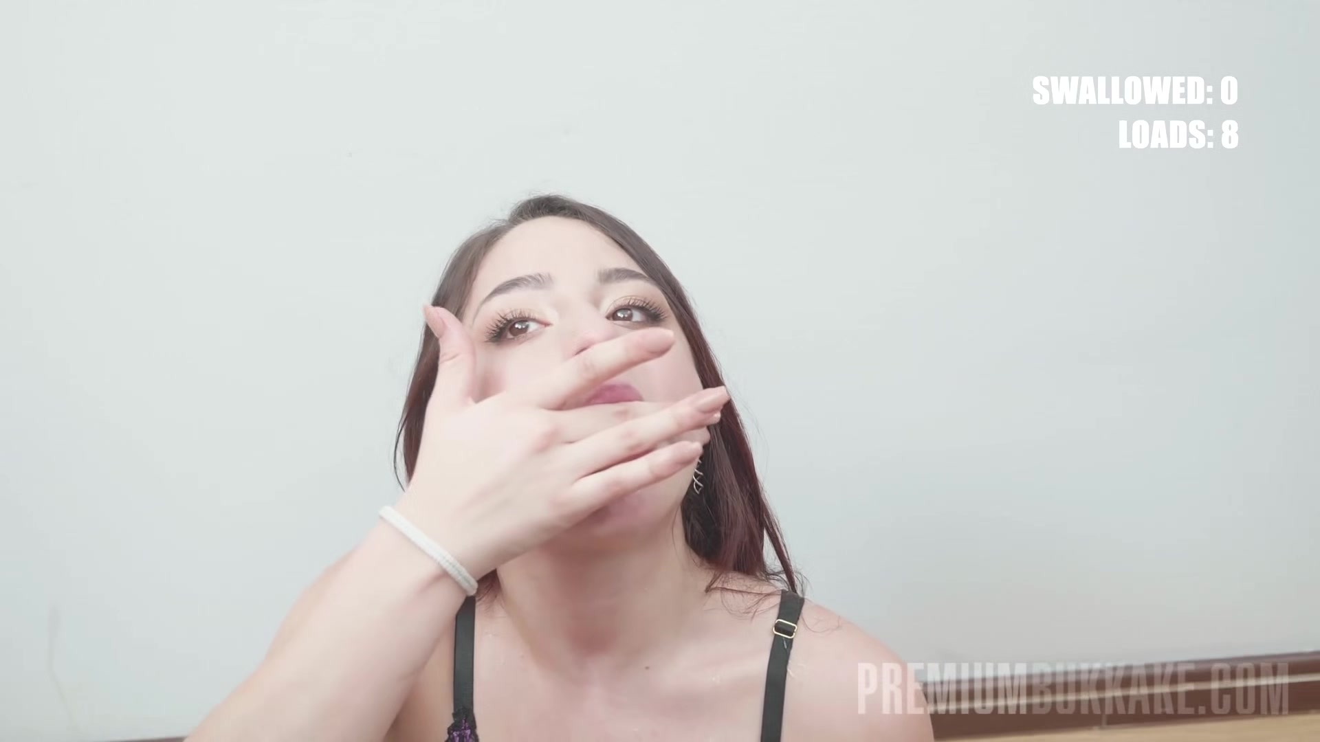 PremiumBukkake - Rebeka Brown swallows 63 huge mouthful cumshots