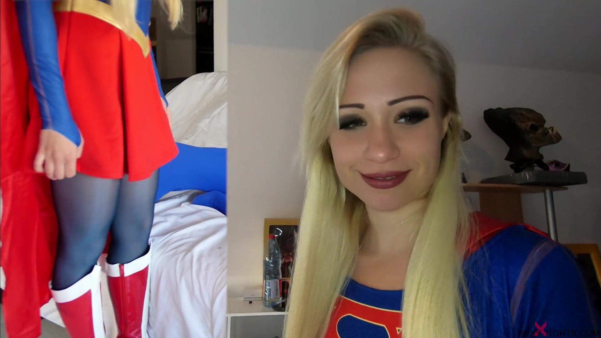 157 Gabi Gold Is Supergirl Fucked With Blue Nylon - Sex Movies Featuring Sexy Tights
