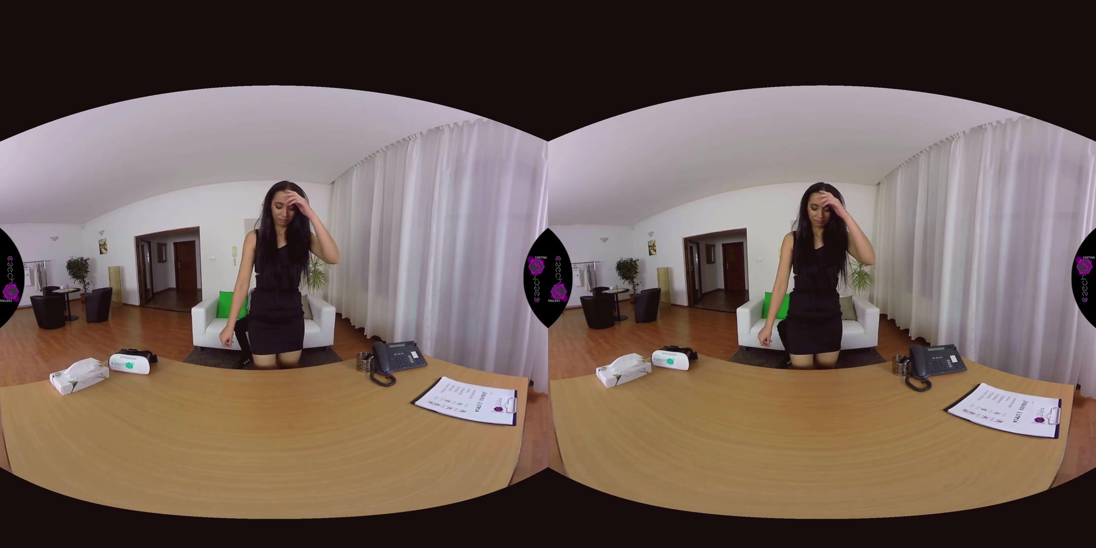 Amanda Estela in Amanda Estela Brought Her BF To Casting! - CzechVRCasting