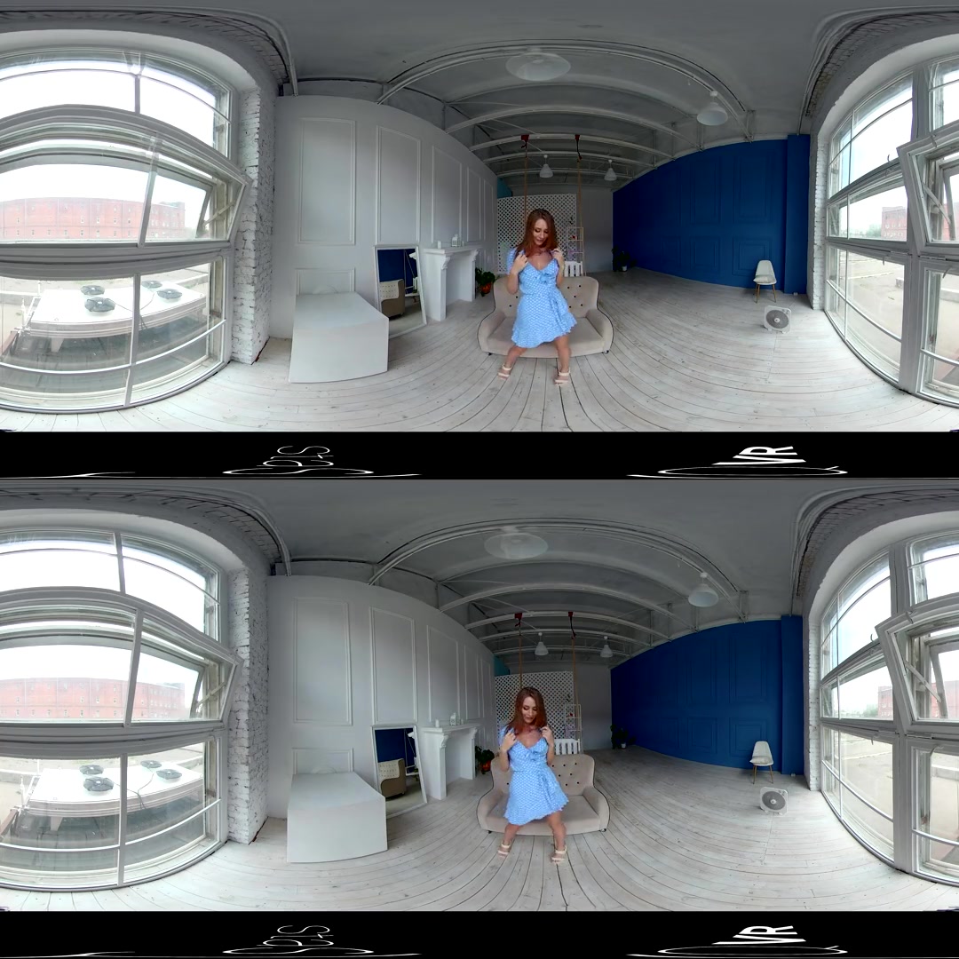 LunyQ in Red Hair, Blue Dress 360 - StasyQVR