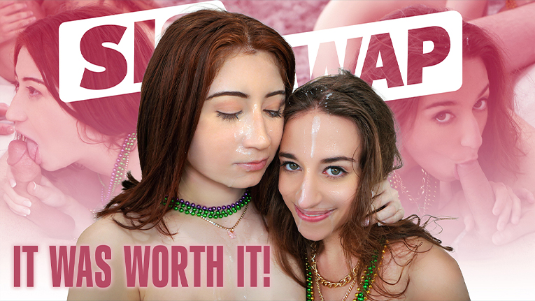 Ava Davis & Venice Rose & Elias Cash & Nick Strokes in Mardi Gras Swap - SisSwap