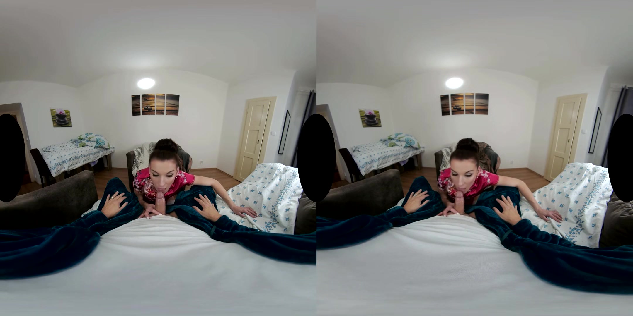 Victoria Daniels: Lady in Red - Beautiful Brunette VR Lapdance Blowjob and Sex