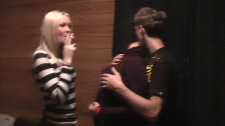 Dude squeezing bare student 18+ booties and fucking the muff