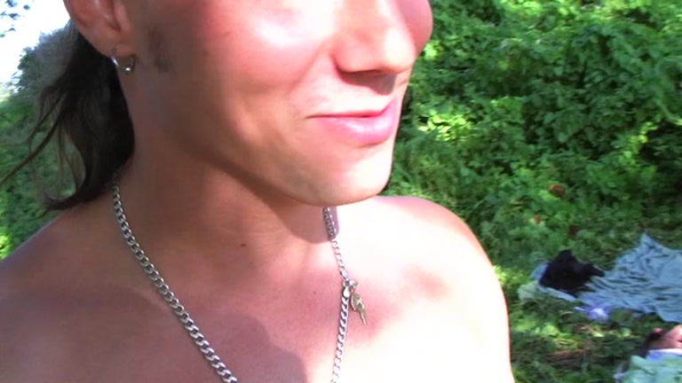 Undressed party clip with babe in outdoor oral-sex and group fuck