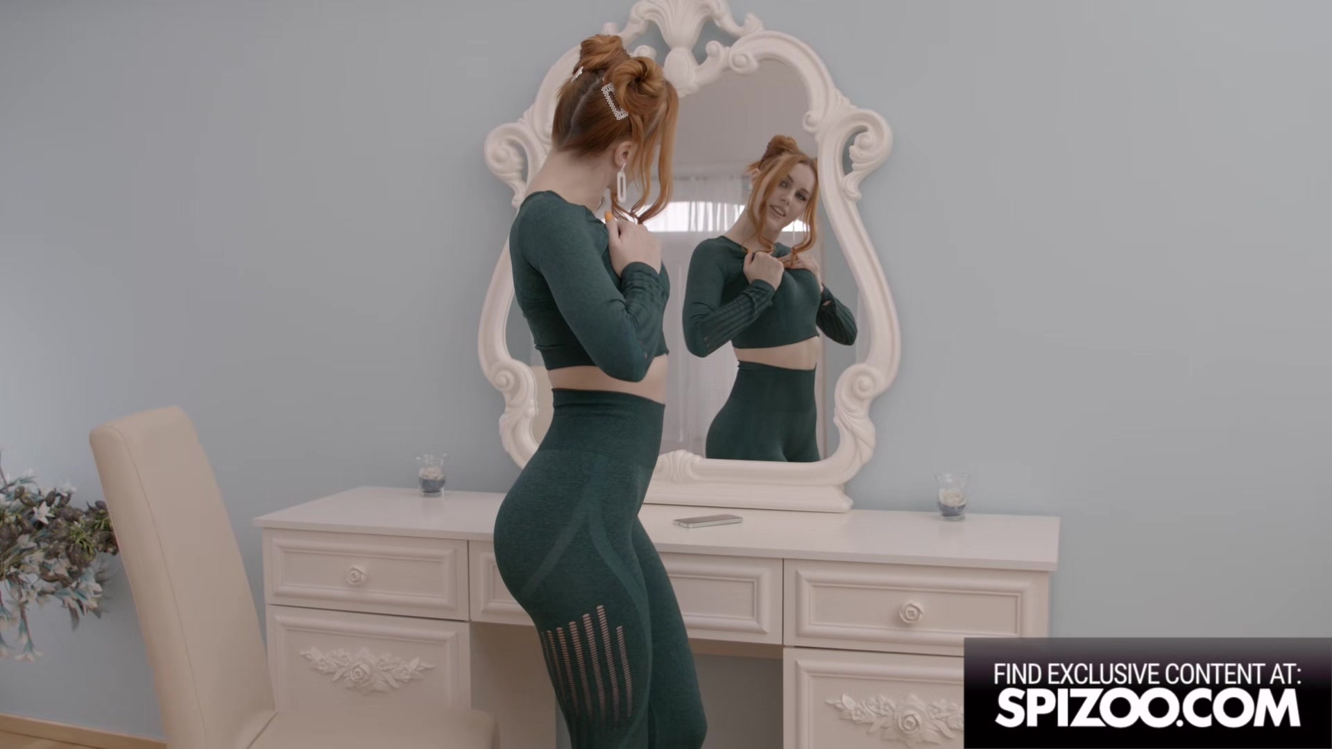 Busty Redhead Charlie Red Teases And Fucks Her Trainer