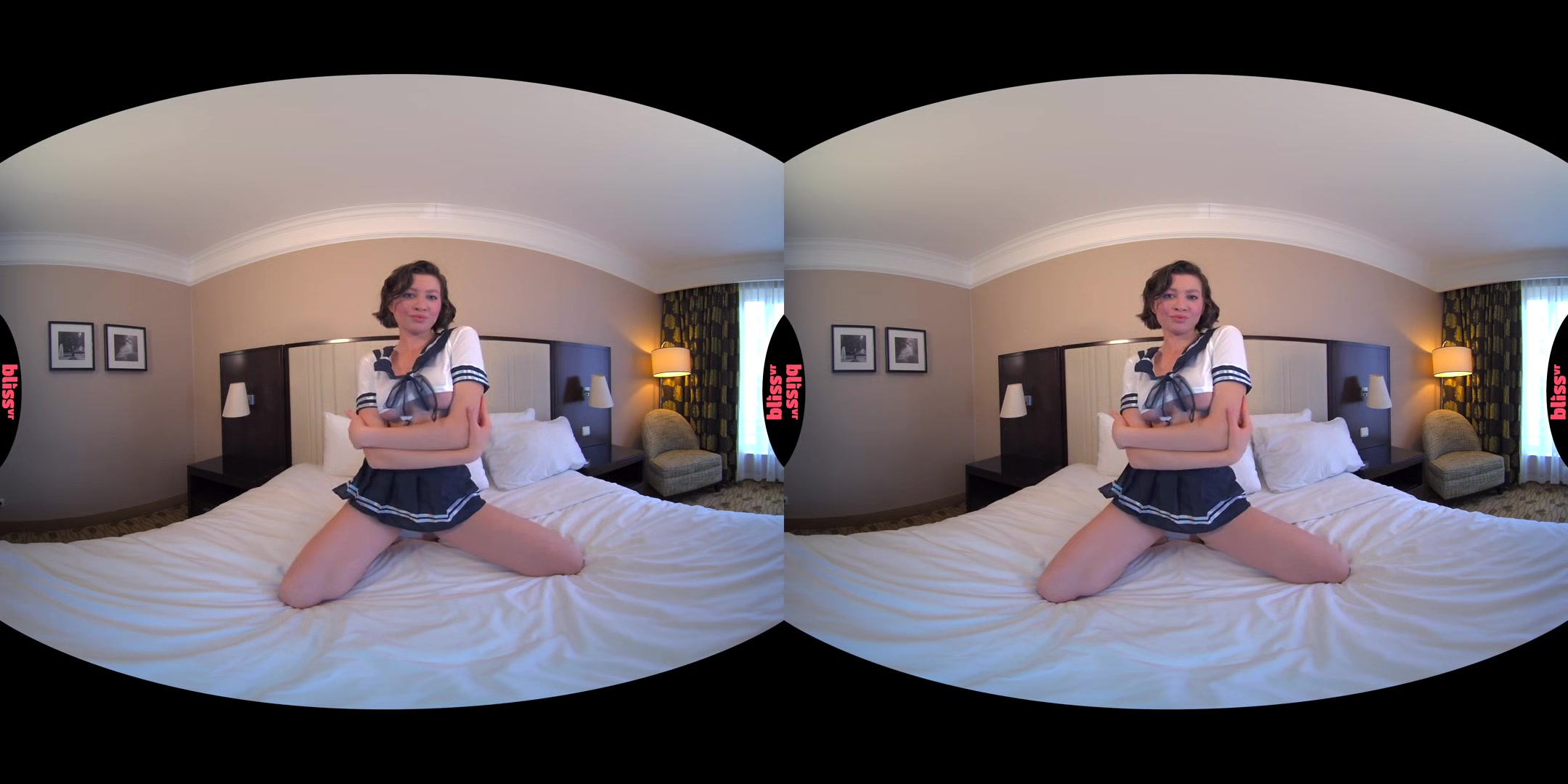 Schoolgirl In Bed Cosplay