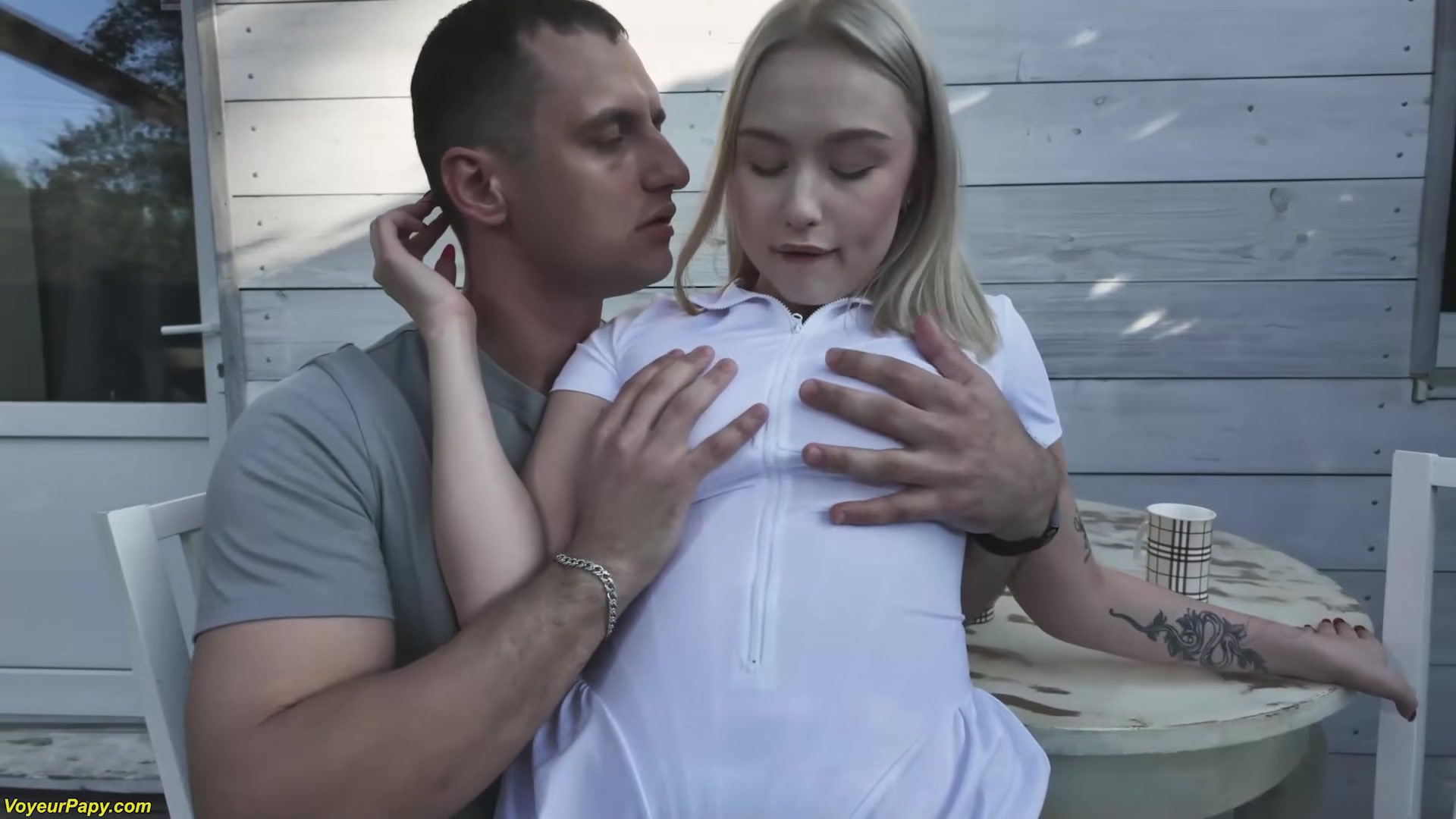 voyeur papy licking my wife in public