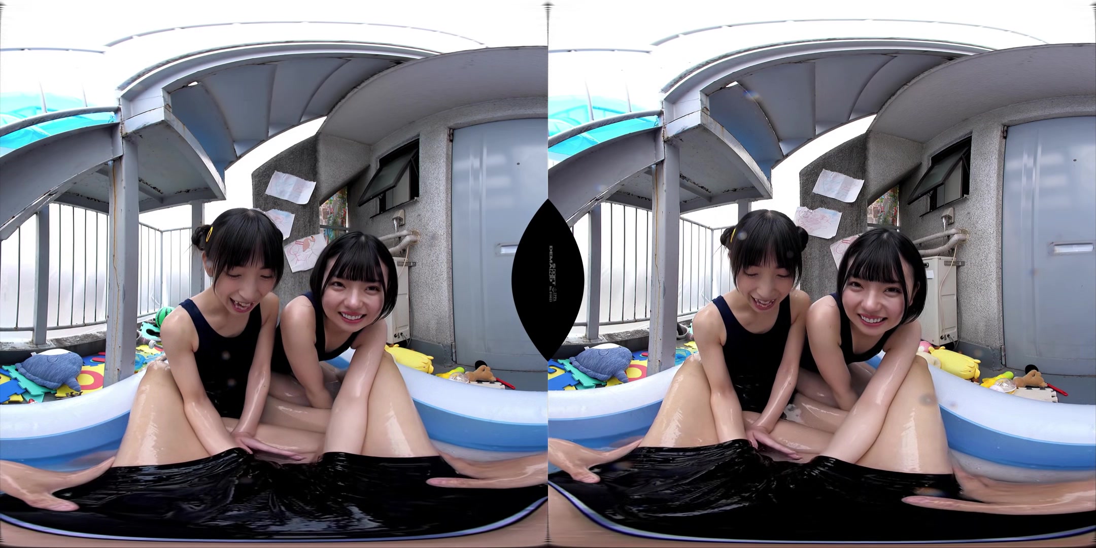 Sexy Perverted Extra Lotion Pool Play With Neighborhood Girls
