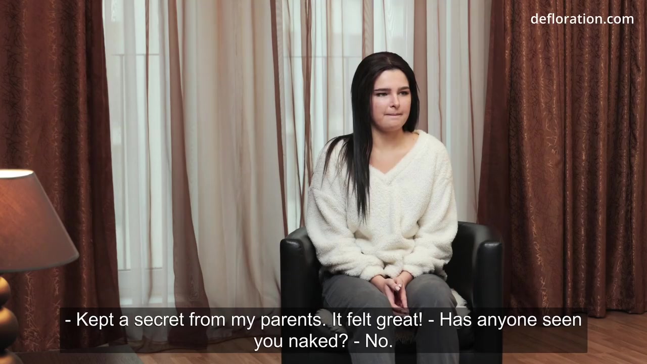 Russian Bored Looking teen 18+ Shows Hymen