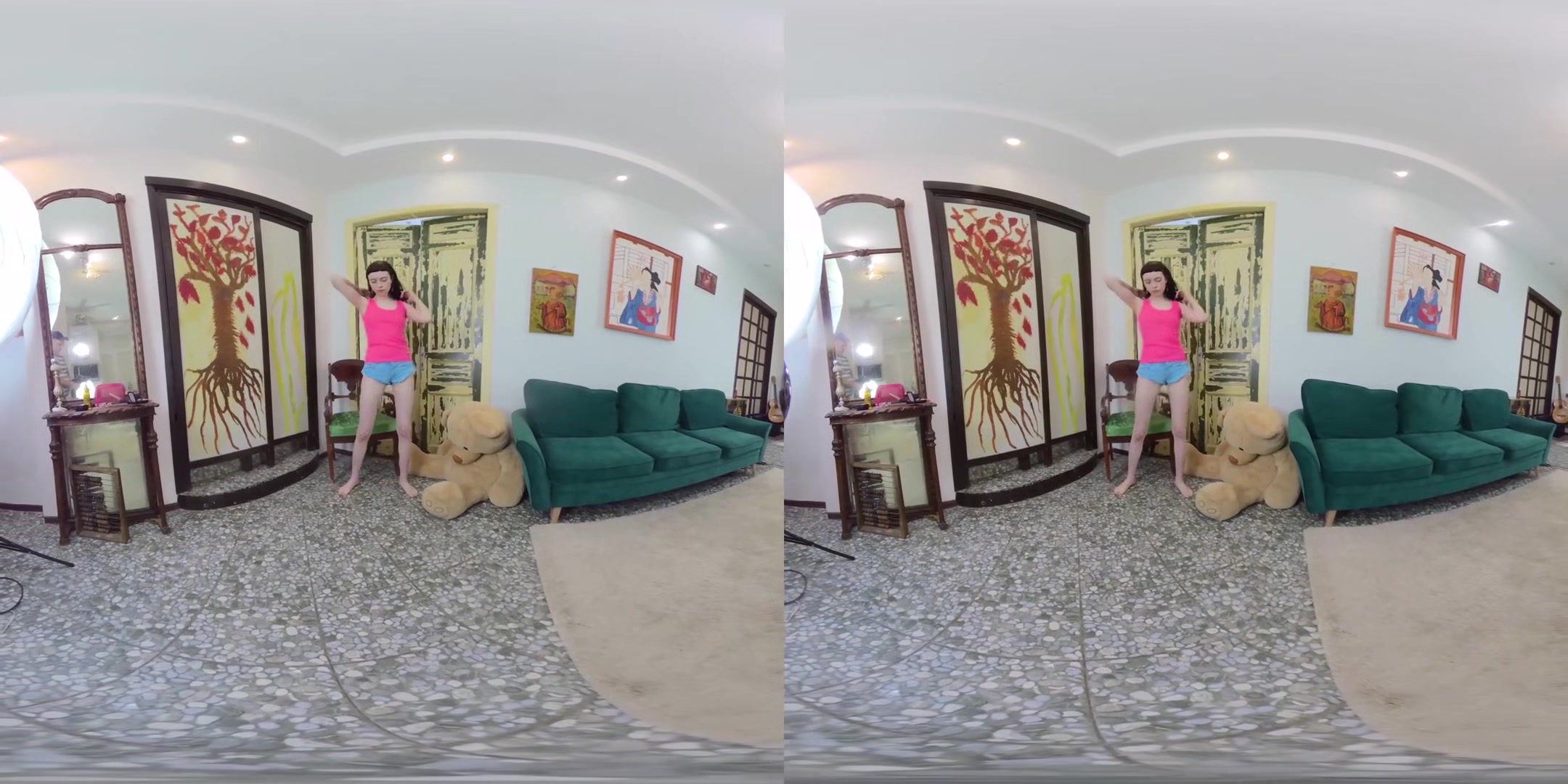 Karolina Home Alone - Petite Shaved Teen Solo Model Fingering