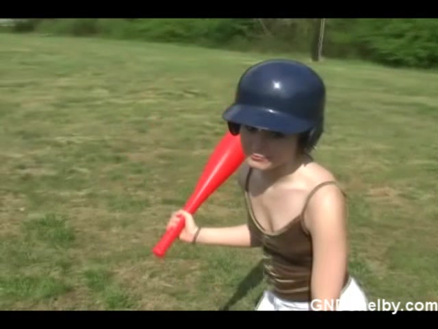 Shelby playing baseball - GNDShelby