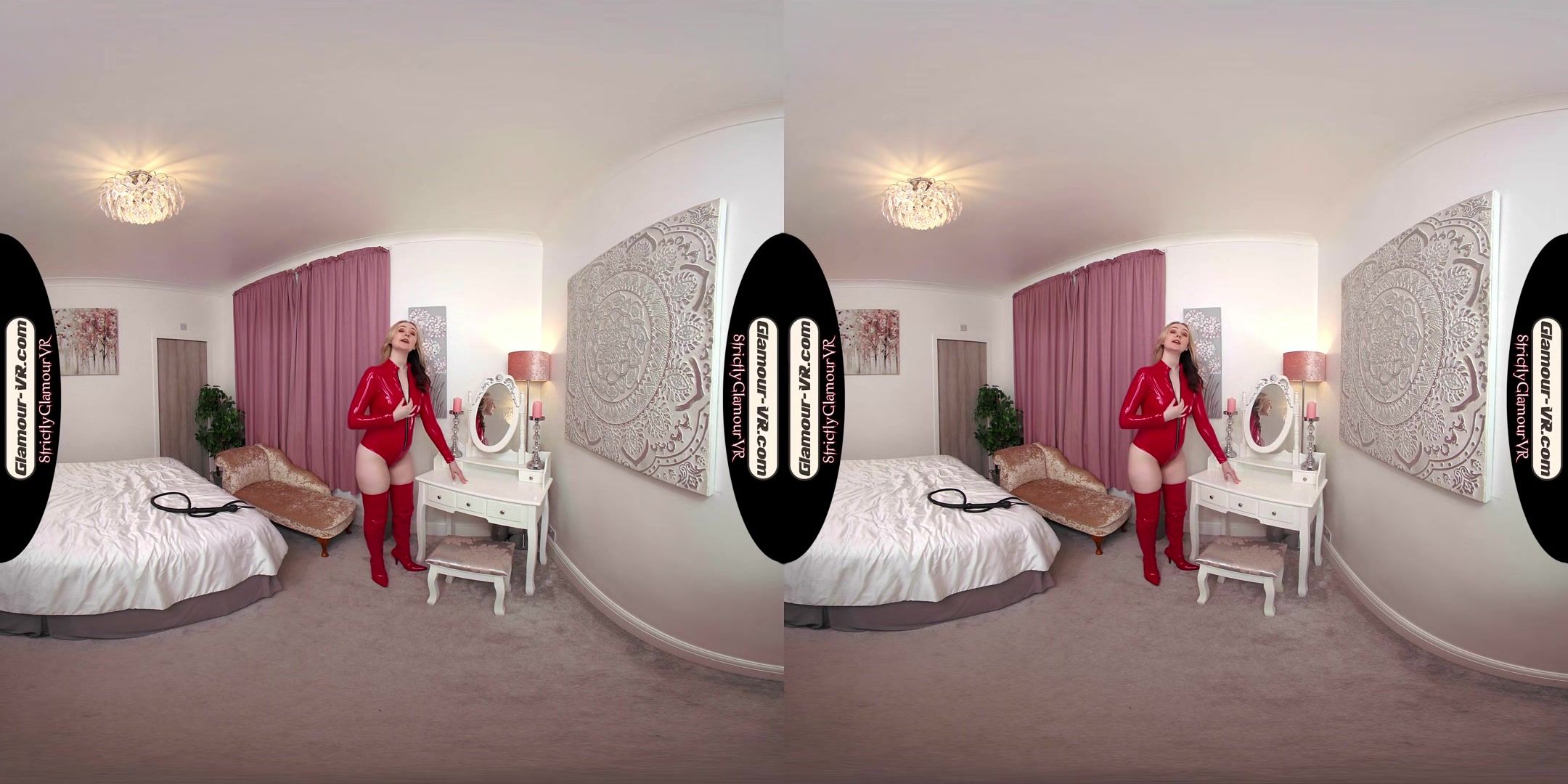 Em Yang Red Pvc Body Suit Tease & Reward Treat Joi - 8k Vr
